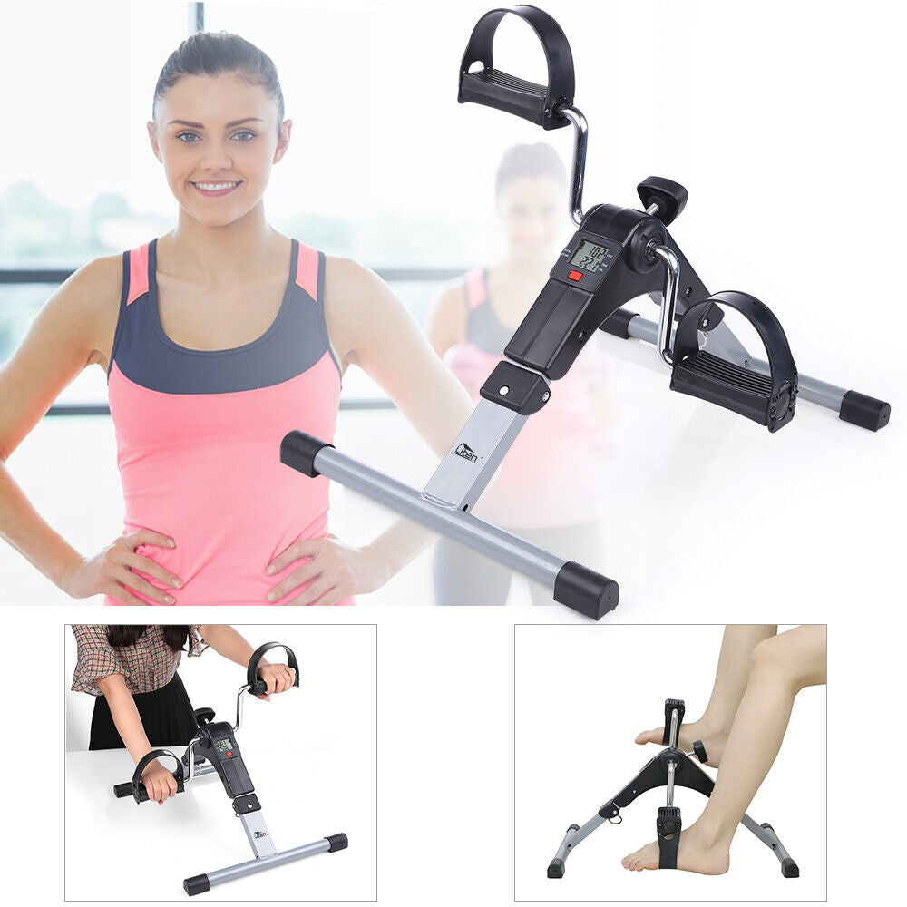 LCD Folding Fitness Bike Arm and Leg Trainer Mini Home Exercise Equipment Uten