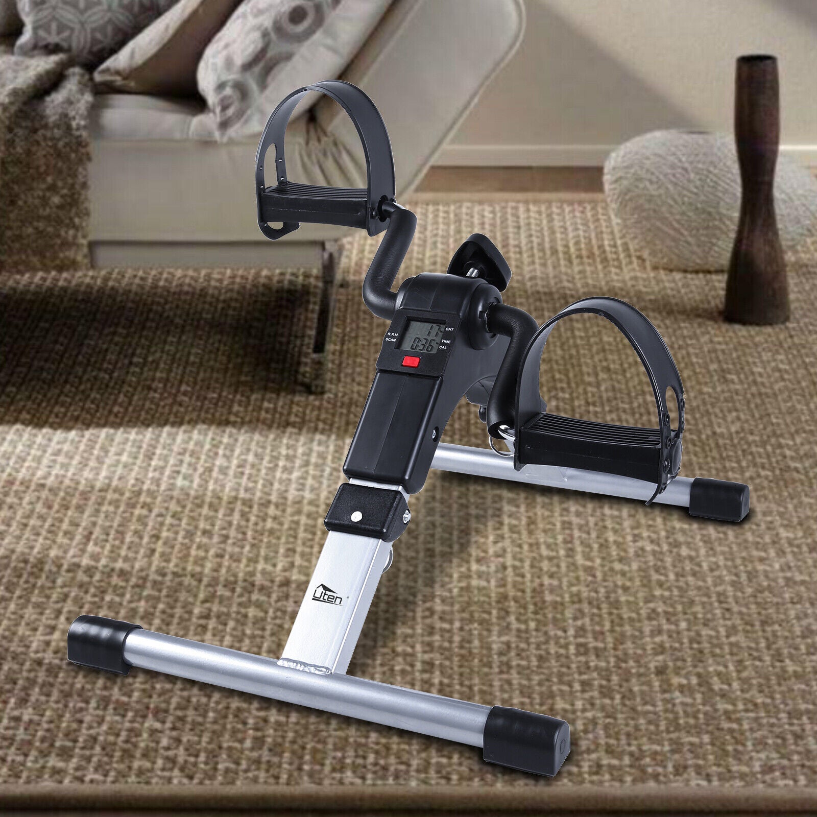 LCD Folding Fitness Bike Arm and Leg Trainer Mini Home Exercise Equipment Uten