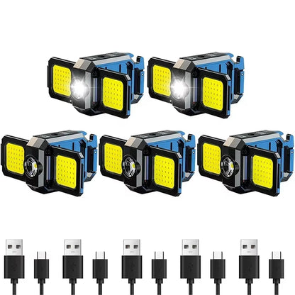 Rechargeable Mini Flashlight Protable Keychain Lamp 4 Lighting Modes EDC Torch Outdoor Waterproof Emergency Camping Work Lights