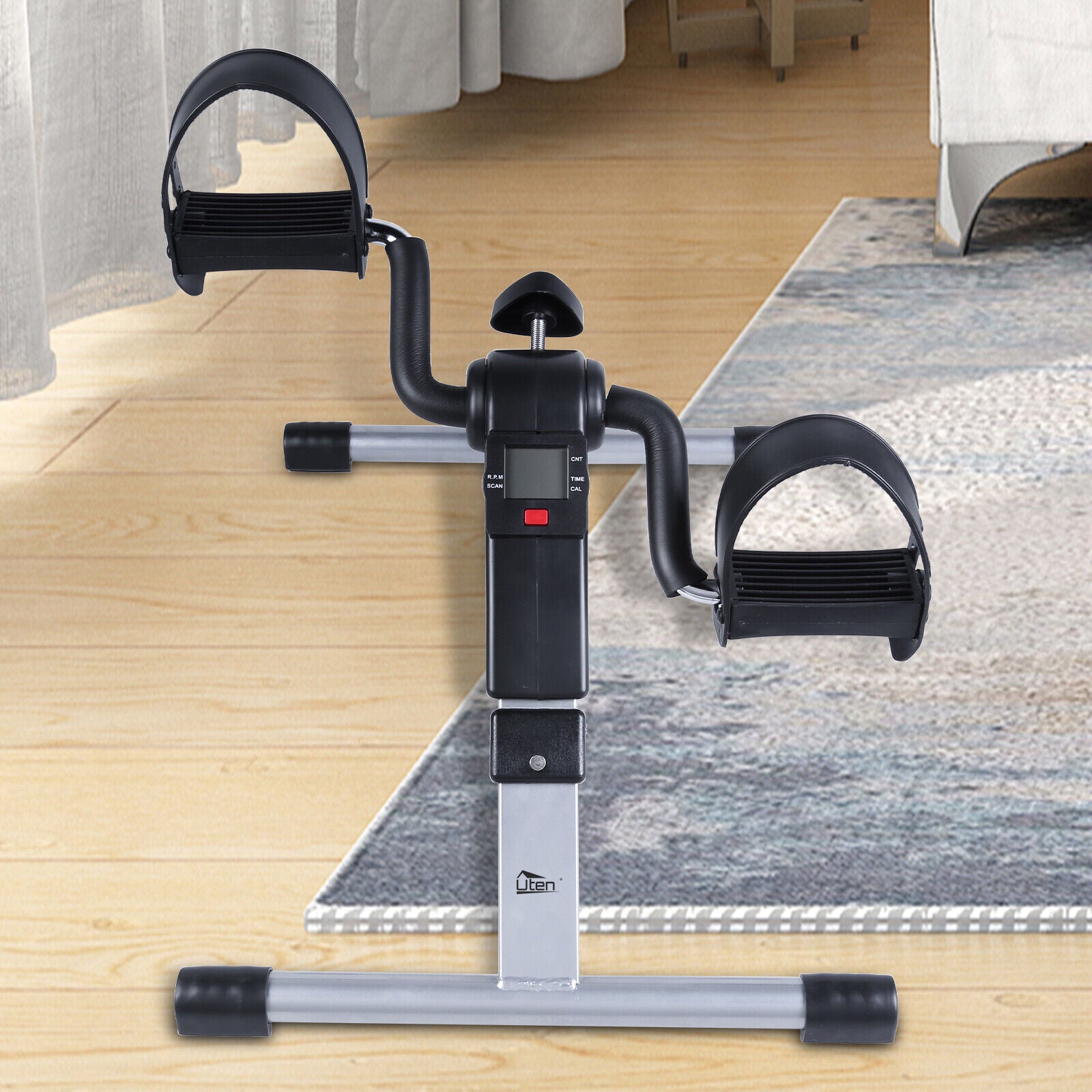 LCD Folding Fitness Bike Arm and Leg Trainer Mini Home Exercise Equipment Uten
