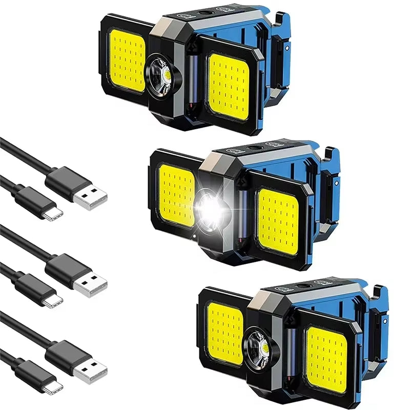 Rechargeable Mini Flashlight Protable Keychain Lamp 4 Lighting Modes EDC Torch Outdoor Waterproof Emergency Camping Work Lights