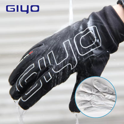 Winter Outdoor Sport Cycling Gloves Waterproof Bicycle Gloves Men Bike Gloves Thermal Fleece Cycling Gloves Gel Full Finger